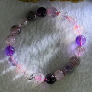 Natural Super 7 Beads Bracelet 25.69g 16.5cm 10.0mm 20 Beads - Huangs Jadeite and Jewelry Pte Ltd