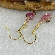 Natural Tourmaline Crystal Earring in S925 Sliver 0.96g 9.5 by 6.9 by 3.5mm - Huangs Jadeite and Jewelry Pte Ltd