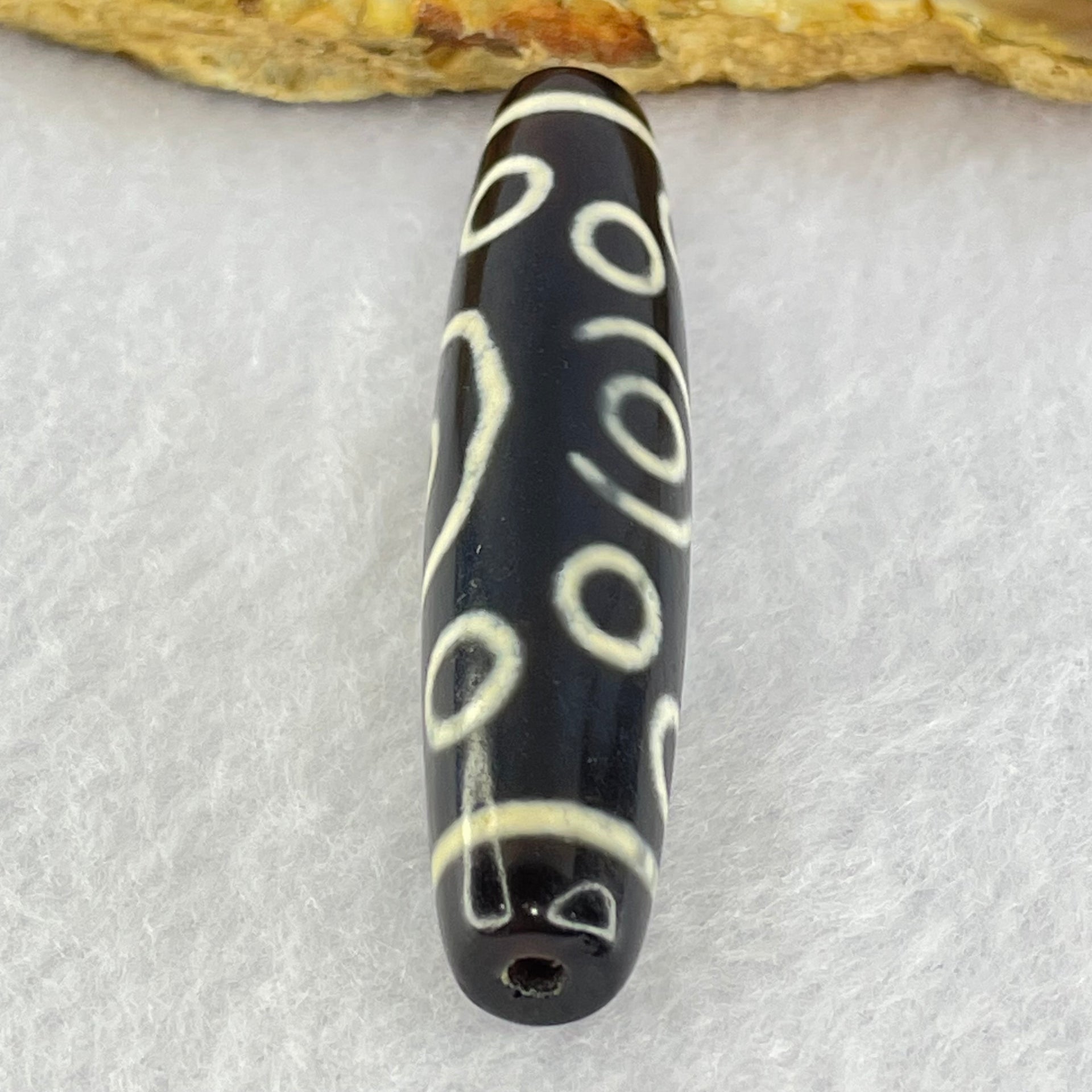 Natural Powerful Tibetan Old Oily Agate 13 Eyes Dzi Bead Heavenly Master (Tian Zhu) 十三眼天诛 14.03g 58.2 by 12.5mm - Huangs Jadeite and Jewelry Pte Ltd