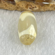 Natural Powerful Tibetan Old Oily Agate Tiger Tooth Daluo Dzi Bead Heavenly Master (Tian Zhu) 虎呀天诛 3.12g 19.8 by 10.4mm - Huangs Jadeite and Jewelry Pte Ltd