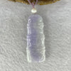 Type A Bright Lavender Bamboo and Ping An Kou Pendent Necklace 39.26g by 54.4 by 21.8 by 13.2 mm - Huangs Jadeite and Jewelry Pte Ltd
