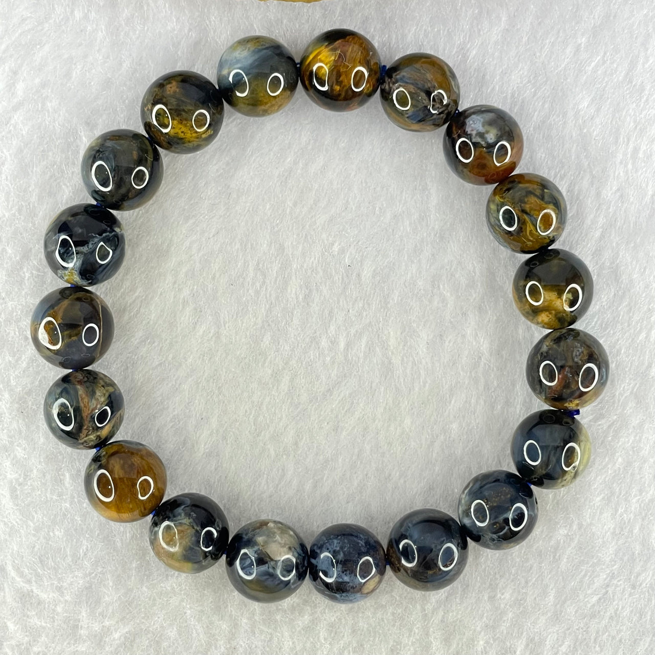Good Grade Natural Petersite Beads Bracelet 30.61g 17cm 10.8mm 19 Beads - Huangs Jadeite and Jewelry Pte Ltd