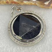 Natural Hypersthene in Stainless Steel Pendant 23.93g 25.0 by 9.4mm - Huangs Jadeite and Jewelry Pte Ltd