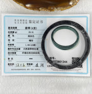 Type A Slightly Translucent to Opaque Wuji Black Grey Jadeite Bangle Internal Diameter 58.0mm 29.91g 8.7 by 5.7mm - Huangs Jadeite and Jewelry Pte Ltd