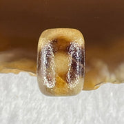 Natural Powerful Tibetan Old Oily Agate 3 Eyes Dzi Bead Heavenly Master (Tian Zhu) 三眼天诛 1.52g 12.0 by 8.7mm - Huangs Jadeite and Jewelry Pte Ltd