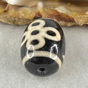 Natural Powerful Tibetan Old Oily Agate 5 Eyes Lightning Dzi Bead Heavenly Master (Tian Zhu) 五眼闪电天珠 4.71g 17.8 by 13.3mm - Huangs Jadeite and Jewelry Pte Ltd
