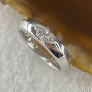 Natural Marquise Shape Diamond in 18K White Gold Ring D0.22ct Total 6.1g US7 HK15 - Huangs Jadeite and Jewelry Pte Ltd