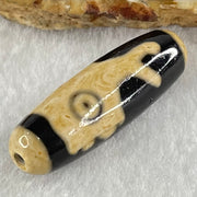 Natural Powerful Tibetan Old Oily Agate Pig Dzi Bead Heavenly Master (Tian Zhu) 猪天珠 9.21g 38.9 by 12.5mm - Huangs Jadeite and Jewelry Pte Ltd