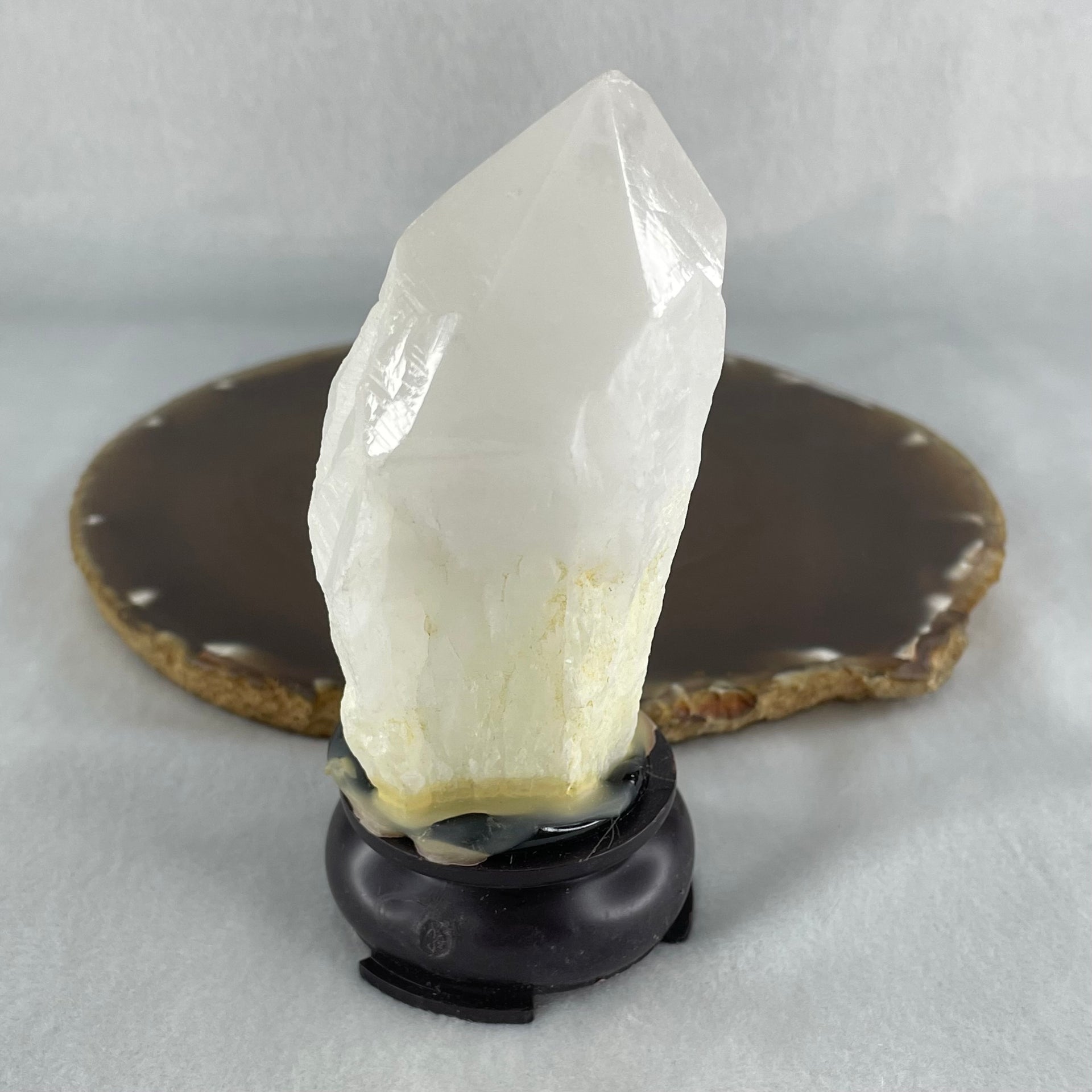 Natural Milky White Quartz Display 237.47g 55.9 by 47.1 by 108.9mm - Huangs Jadeite and Jewelry Pte Ltd