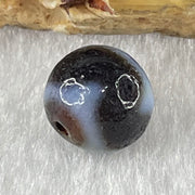 Natural Powerful Tibetan Old Oily Agate Tiger Tooth Daluo Dzi Bead Heavenly Master (Tian Zhu) 虎呀天诛 1.37g 9.5 by 9.9mm - Huangs Jadeite and Jewelry Pte Ltd