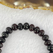 Natural Dark Blood Red Amber Beads Bracelet 天然血珀手链 7.24g 15cm 8.5mm 30 Beads - Huangs Jadeite and Jewelry Pte Ltd