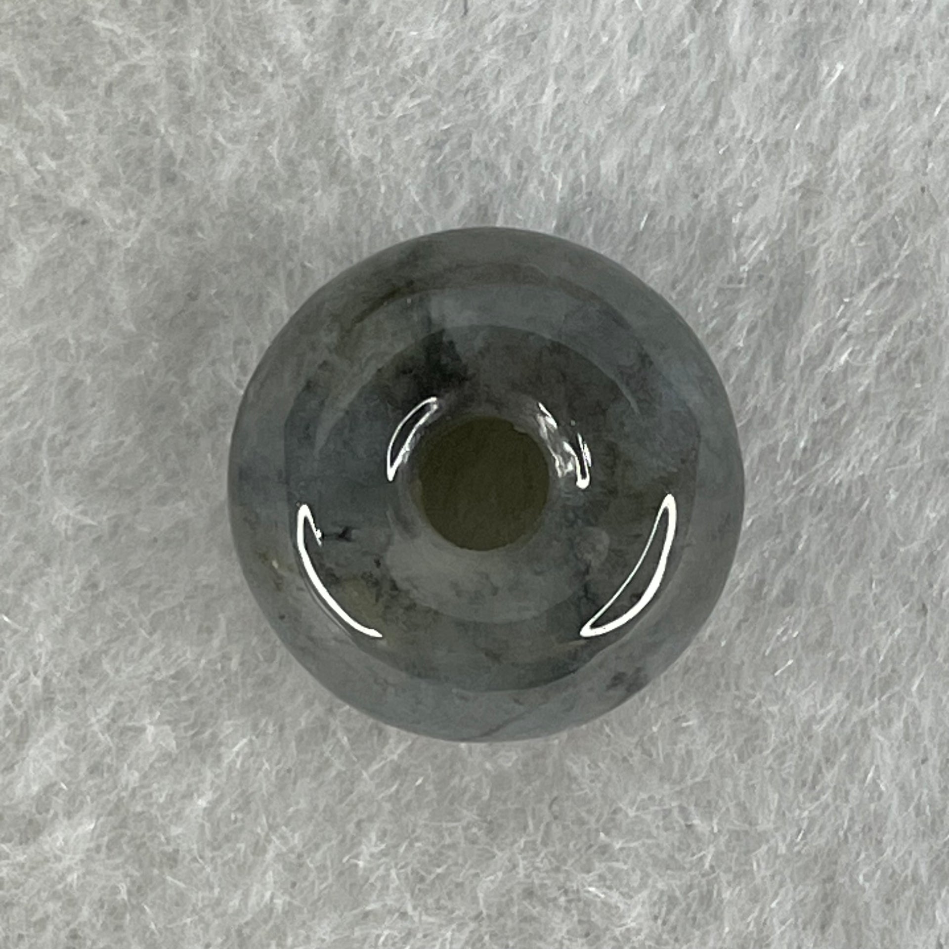 Type A Green Light Lavender With Wuji Grey Piao Hua Jadeite Ping An Kou Charm/Pendant 2.42g 13.3 by 7.1mm - Huangs Jadeite and Jewelry Pte Ltd