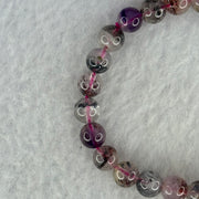 Natural Super 7 Beads Bracelet 10.42g 14cm 6.9mm 26 Beads - Huangs Jadeite and Jewelry Pte Ltd