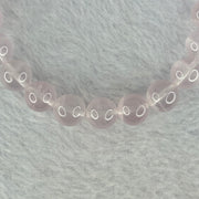 Natural Rose Quartz Beads Bracelet 天然玫瑰石英珠手链 25.93g 16.5cm 9.9mm 21 Beads - Huangs Jadeite and Jewelry Pte Ltd