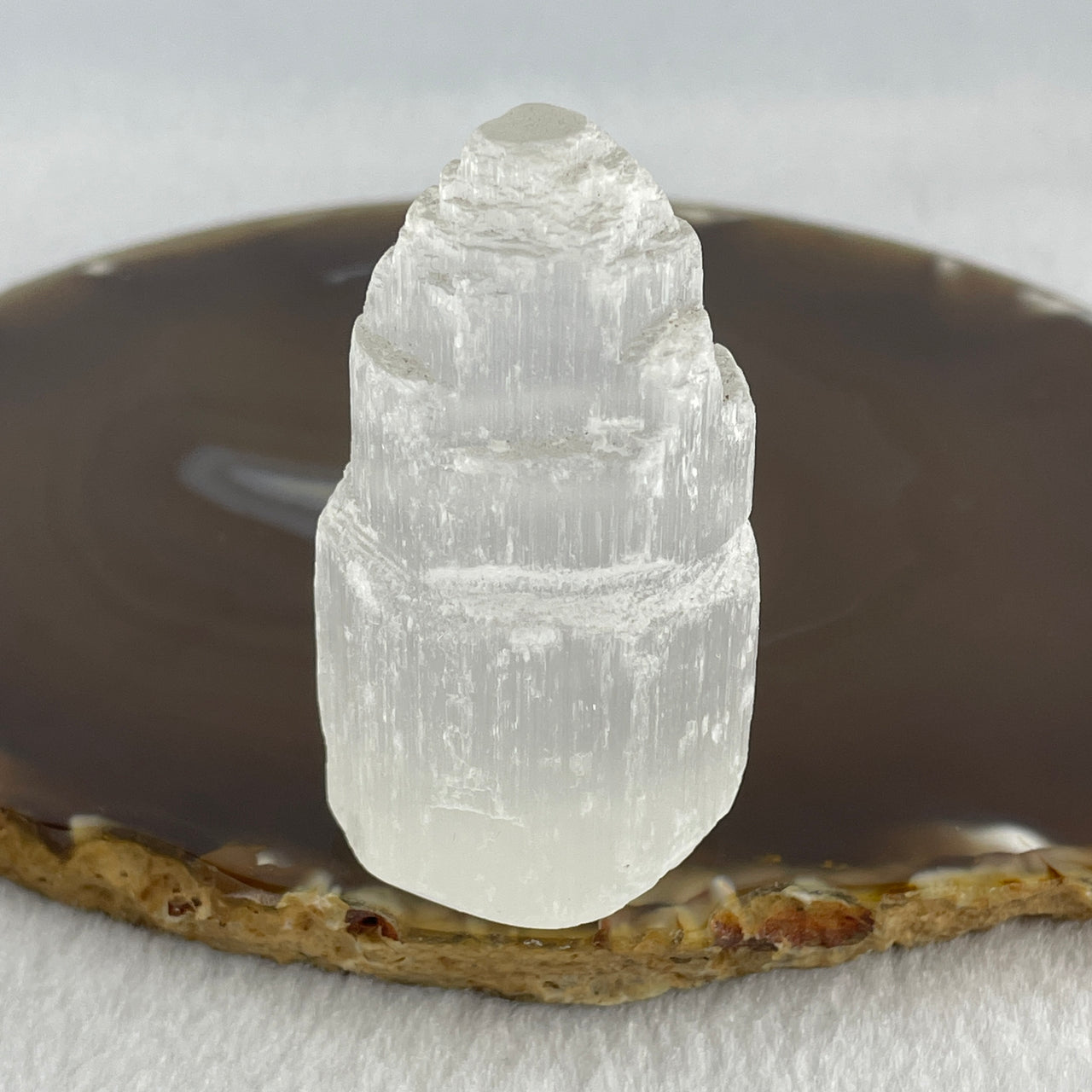 Natural Selenite Tower Display 75.45g 57.9 by 31.8 by 31.3mm