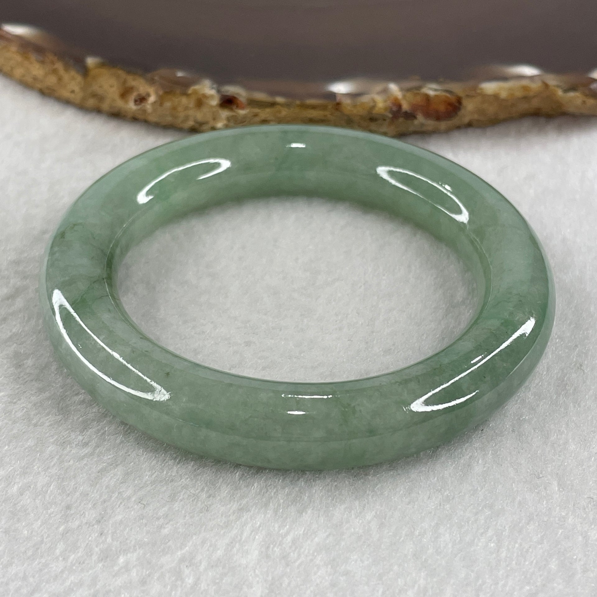 Certified Type A Full Green Jadeite Bangle Internal Diameter 50.2mm 57.85g 11.0 by 10.8mm (Very Slight External Lines) - Huangs Jadeite and Jewelry Pte Ltd