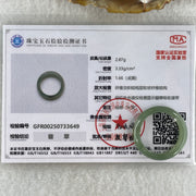 Type A Natural Green with Brownish Spot Jadeite Ring 2.87g 5.4 by 3.0mm US 7.5 HK 16.5 (Very Very Slight Internal Line) - Huangs Jadeite and Jewelry Pte Ltd