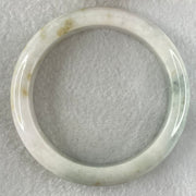 Type A Faint Lavender and Faint Blueish Green with Brown Patches Jadeite Bangle 62.77g Internal Diameter 59.2mm 12.6 by 8.7mm (Close to Perfect) - Huangs Jadeite and Jewelry Pte Ltd