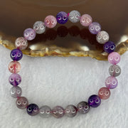 Natural Super 7 Beads Bracelet 15.80g 16cm 7.9mm 25 Beads - Huangs Jadeite and Jewelry Pte Ltd