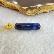 Very Good Grade Natural Sugilite Pillar Pendant in Gold Color Silver Necklace 2.74g 23.9 by 7.2mm - Huangs Jadeite and Jewelry Pte Ltd