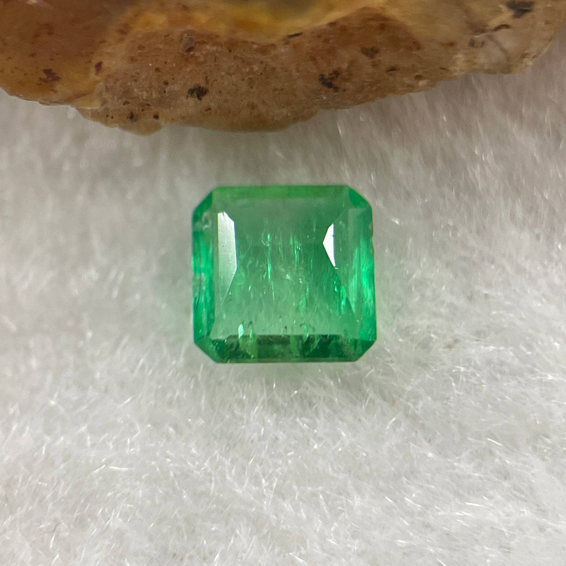 Natural Colombia Green Emerald (Beryl) Cut-Cornered Rectangular step cut 0.55ct 5.8 by 5.7 by 2.1mm - Huangs Jadeite and Jewelry Pte Ltd