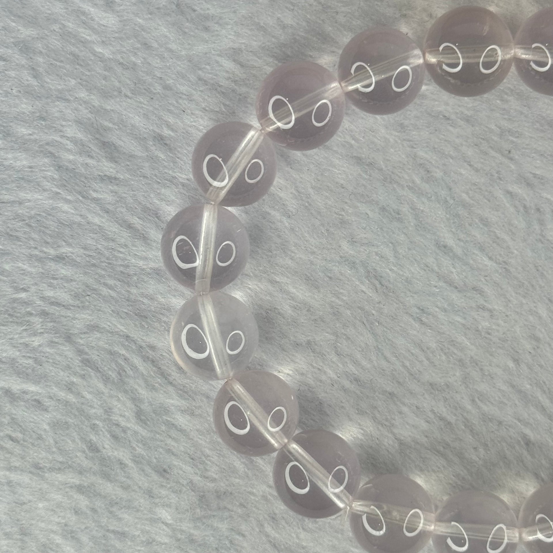 Natural Rose Quartz Beads Bracelet 天然玫瑰石英珠手链 32.72g 17.5cm 10.9mm 19 Beads - Huangs Jadeite and Jewelry Pte Ltd