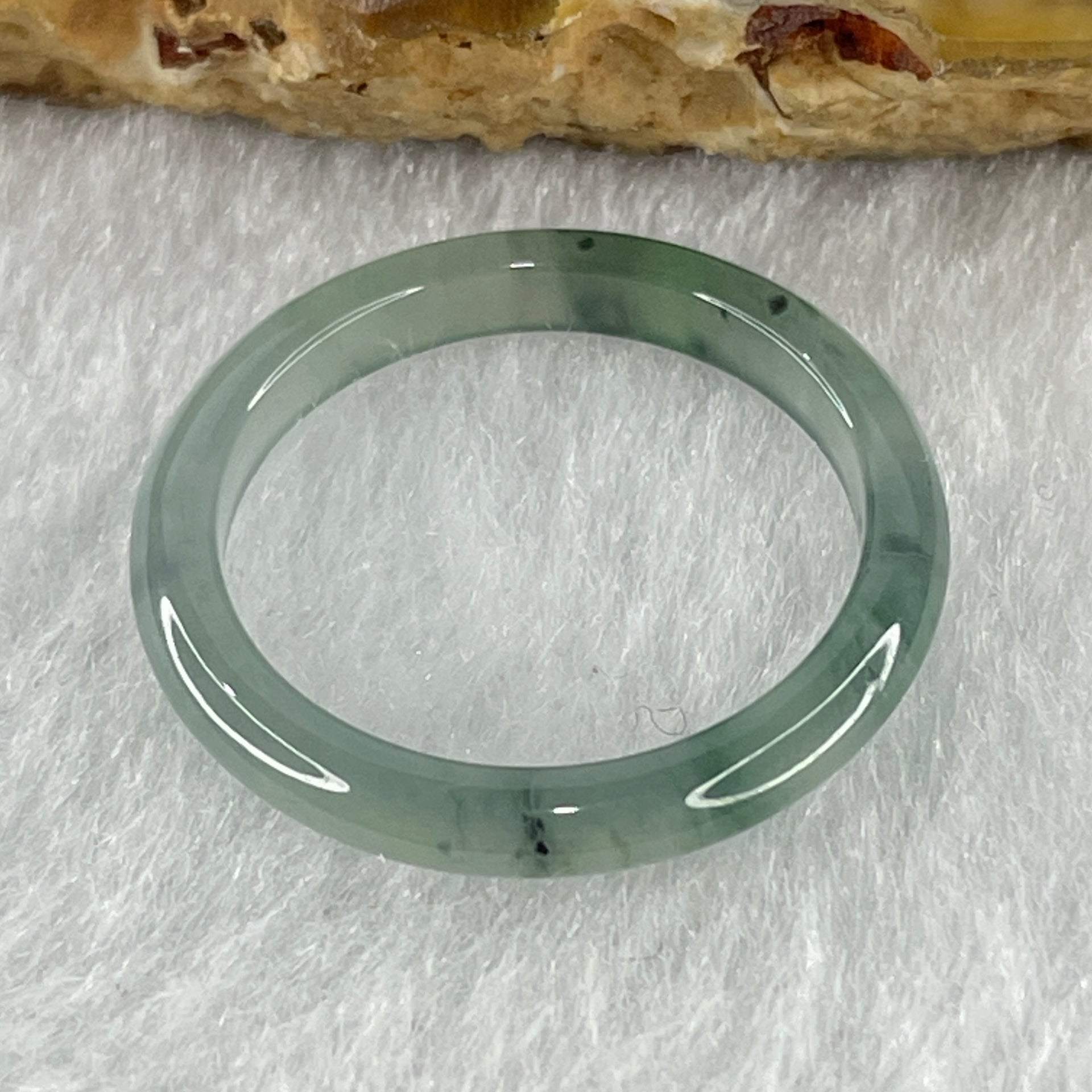 Natural Type A Semi Icy Blueish Green Jadeite Ring 1.06g 2.9 by 2.4mm US5.5 HK11.8 (Perfect) - Huangs Jadeite and Jewelry Pte Ltd