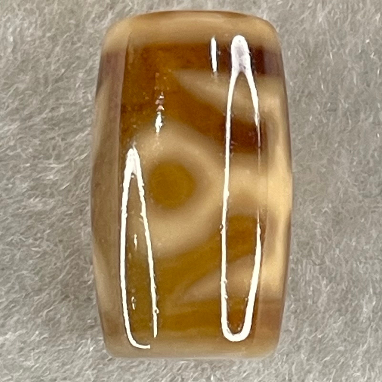 Natural Powerful Tibetan Old Oily Agate Patina Guiren Tairen Human Dzi Bead Totem Amulet Heavenly Master (Tian Zhu) 贵人天诛 4.82g 19.9 by 11.8mm - Huangs Jadeite and Jewelry Pte Ltd