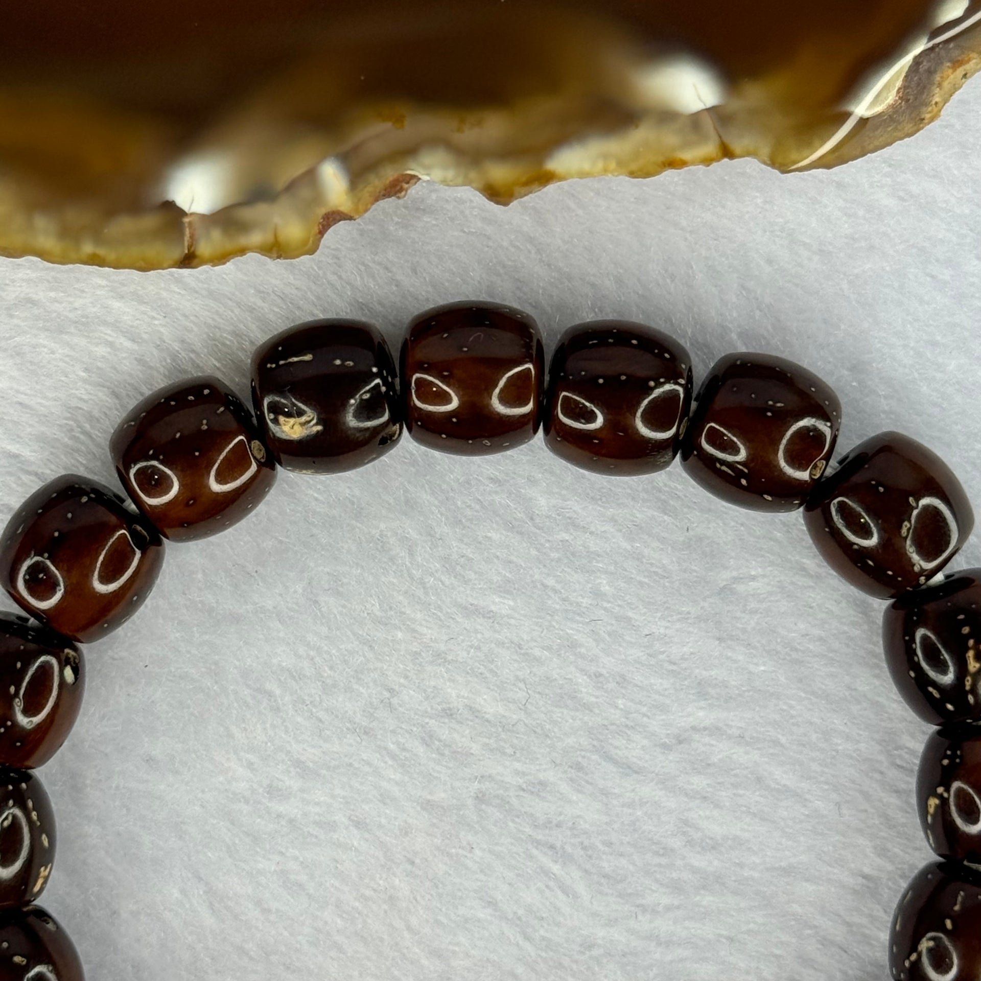 Old Bodhi Seed Beads Bracelet 紫金鼠手链 13.68g 17.5cm 10.6mm 20 Beads - Huangs Jadeite and Jewelry Pte Ltd