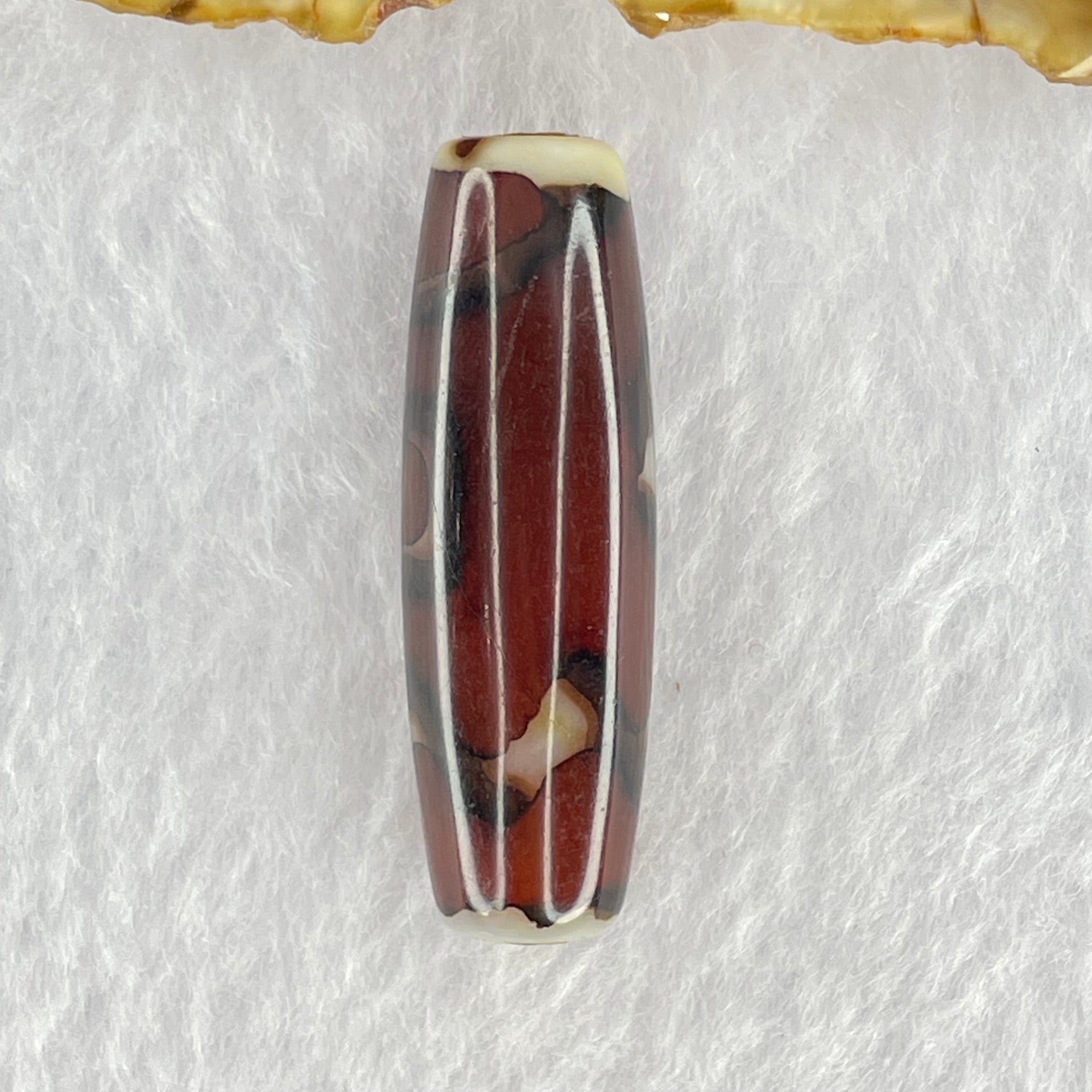 Natural Powerful Tibetan Old Oily Agate Sky Door Serenity 1 Eye Dzi Bead Heavenly Master (Tian Zhu) 一眼天诛 8.75g 37.8 by 12.0mm - Huangs Jadeite and Jewelry Pte Ltd