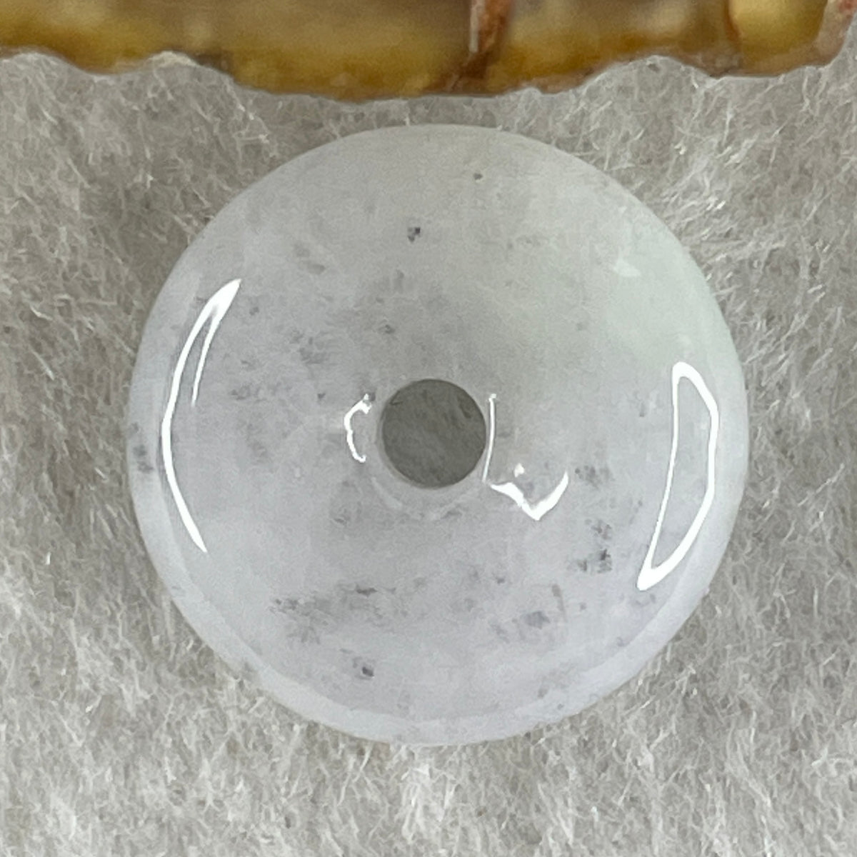Natural Type A Wuji Grey with Green Patches Jadeite Ping An Kou Pendant | Peace Disc Talisman (2.45g | 15.5 x 4.9mm) - Huangs Jadeite and Jewelry Pte Ltd