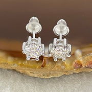 0.5 Ct Colourless Round Brilliant Diameter 5.0mm D VVS1 Excellent Cut Excellent Polish Excellent Symmetry None Florescence Moissanite in S925 Silver Earrings GRA 218444635 - Huangs Jadeite and Jewelry Pte Ltd