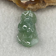 Natural Type A Semi-Icy Green Jadeite Lotus Flower Pendant | Bloom Purity, Renewal & Harmony Talisman (4.96g | 30.9 x 14.8 x 8.0mm) - Huangs Jadeite and Jewelry Pte Ltd