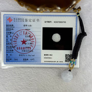 Type A Faint Lavender Jadeite Dragon Ball Pendant 13.34g 19.2 by 18.9mm - Huangs Jadeite and Jewelry Pte Ltd