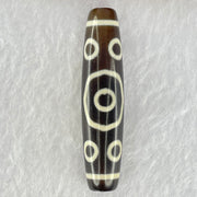 Natural Powerful Tibetan Old Oily Agate 13 Eyes Dzi Bead Heavenly Master (Tian Zhu) 十三眼天诛 17.30g 58.2 by 13.9mm - Huangs Jadeite and Jewelry Pte Ltd