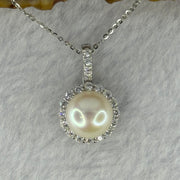 Natural Pearl in S925 Sliver Multi Purpose Pendant Clasp in S925 Silver Necklace 4.52g 10.5mm - Huangs Jadeite and Jewelry Pte Ltd