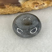 Type A Wuji Grey Jadeite Ping An Kou Donut Charm Pendant 2.62g 14.4 by 6.6mm - Huangs Jadeite and Jewelry Pte Ltd