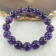 Good Grade Natural Amethyst Bracelet 50.30g 18cm 13.2mm 16 Beads - Huangs Jadeite and Jewelry Pte Ltd