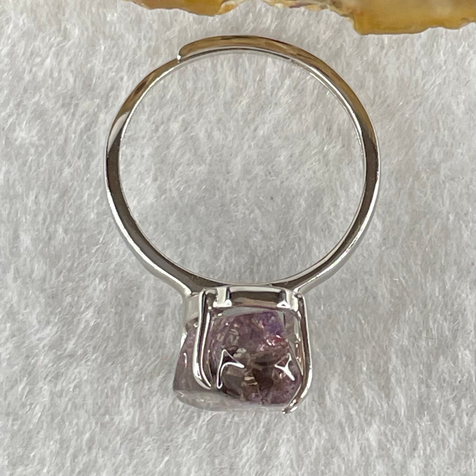 Natural Super 7 in S925 Sliver Ring (Adjustable Size) 3.21g 14.3 by 9.2 by 6.5mm - Huangs Jadeite and Jewelry Pte Ltd