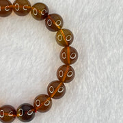 Natural Cognac Amber Beads Bracelet 10.72g 16.5cm 10.7mm 18 Beads - Huangs Jadeite and Jewelry Pte Ltd