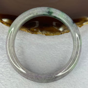 Type A Deep Lavender with Spicy to Dark Green Patches Jadeite Bangle Internal Diameter 58.4mm 71.02g 14.9 by 8.9mm (Very Slight External Rough) - Huangs Jadeite and Jewelry Pte Ltd
