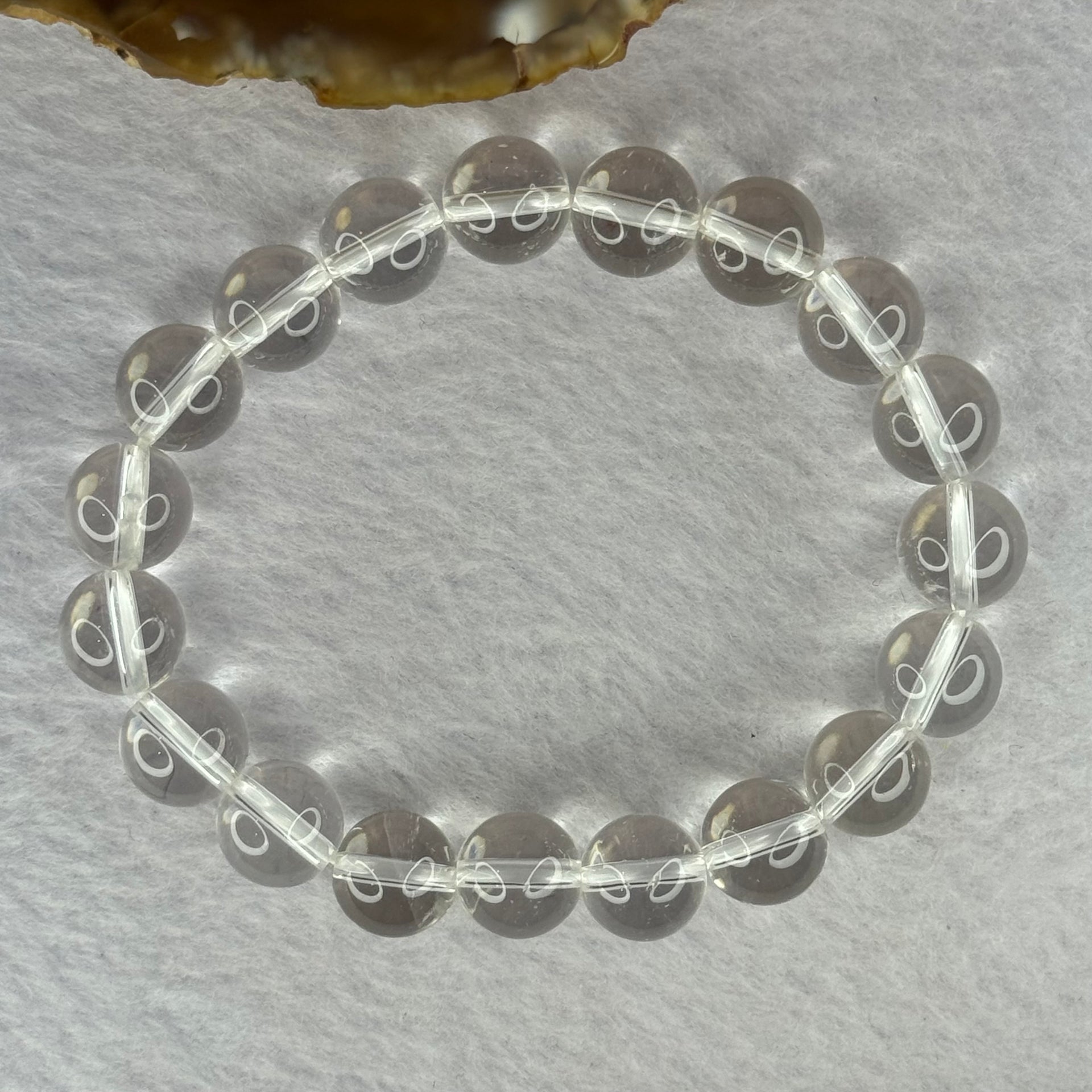 Natural Clear Quartz Bracelet 天然白水晶手链 30.71g 17cm 10.6mm 19 Beads - Huangs Jadeite and Jewelry Pte Ltd