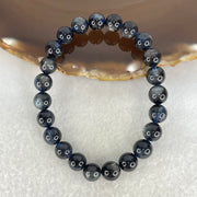 Good Grade Natural Devils Blue Beryl Aquamarine Beads Bracelet 18.95g 16cm 8.8mm 23 Beads - Huangs Jadeite and Jewelry Pte Ltd