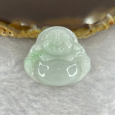 Type A Green Lavender Jadeite Milo Buddha Pendant 5.60g 23.3 by 26.0 by 6.5mm - Huangs Jadeite and Jewelry Pte Ltd