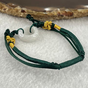 Type A Faint Lavender Jadeite Ping An Kou String Bracelet 2.90g 15.4 by 5.6mm - Huangs Jadeite and Jewelry Pte Ltd