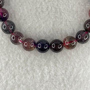 Very Very Good Grade Certified Natural Blackcurrant Super 7 Beads Bracelet | (17.56g | 16cm | 8.2mm x 24 Beads | "Seven Sacred Minerals" Intuition & Abundance Anchor, Feng Shui High-Vibration Power Bracelet) - Huangs Jadeite and Jewelry Pte Ltd