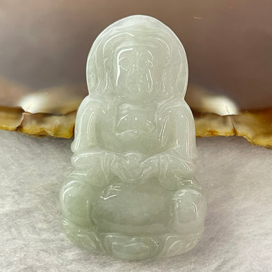 Type A Green Jadeite Guan Yin Pendant 6.98g  40.6 by 24.7 by 4.5mm - Huangs Jadeite and Jewelry Pte Ltd