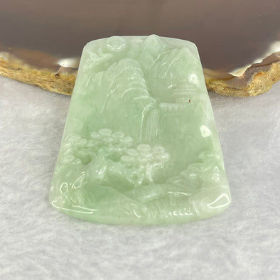 Type A Light Green Jadeite Shun Shui 21.23g 41.6 by 52.4 by 5.4mm - Huangs Jadeite and Jewelry Pte Ltd