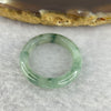 Type A Semi Icy Green Piao Hua Jade Ring 3.47g 4.8 by 3.8 mm US 8.5/ HK 19 - Huangs Jadeite and Jewelry Pte Ltd