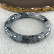 Type A Natural Wuji Grey with Lavender and Spicy Green Spots Jadeite Bangle 59.29g Internal Diameter 54.5mm 10.6 by 10.8mm (Perfect) - Huangs Jadeite and Jewelry Pte Ltd